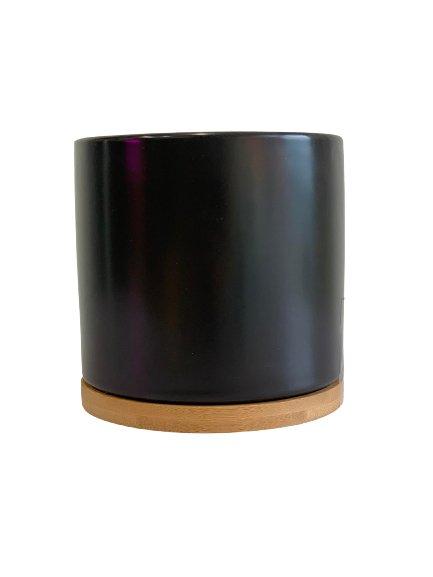 3.5” Cylinder Porcelain Pot with Catchplate