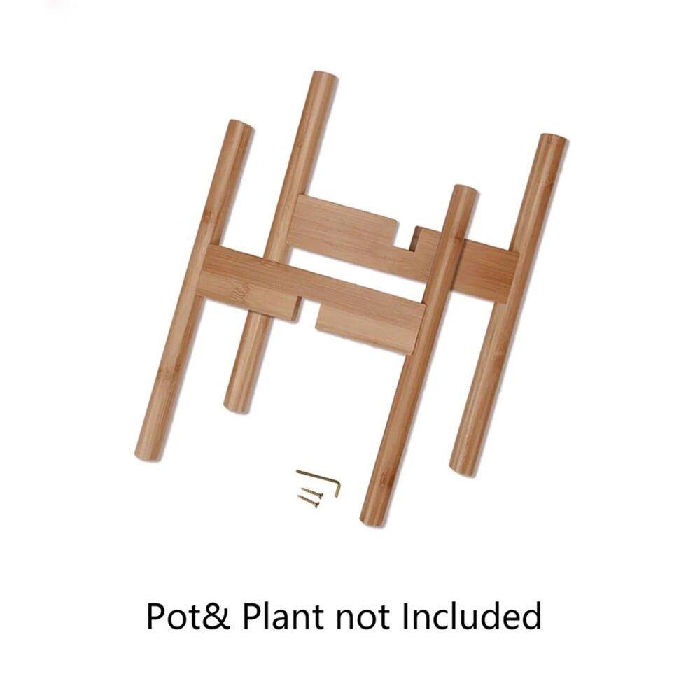 8 inches to 12 inches Adjustable Bamboo Plant Stand