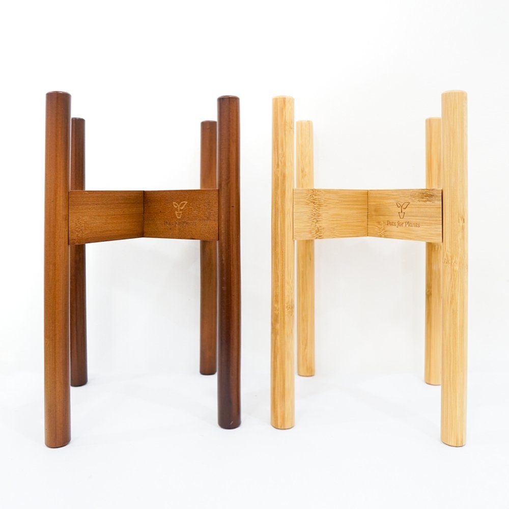 8 inches to 12 inches Adjustable Bamboo Plant Stand