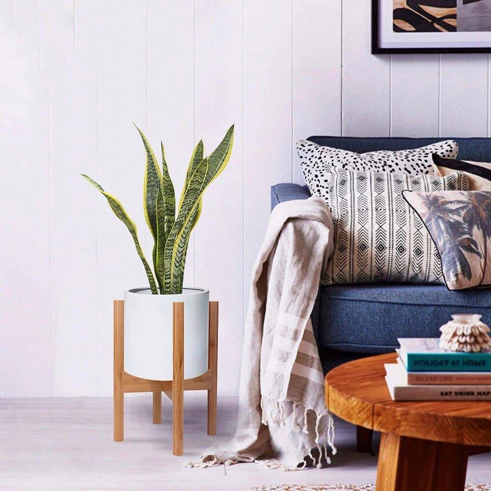 8 inches to 12 inches Adjustable Bamboo Plant Stand