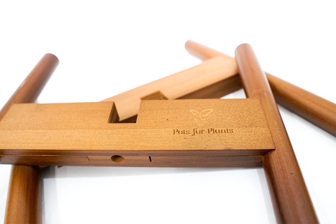 8 inches to 12 inches Adjustable Bamboo Plant Stand