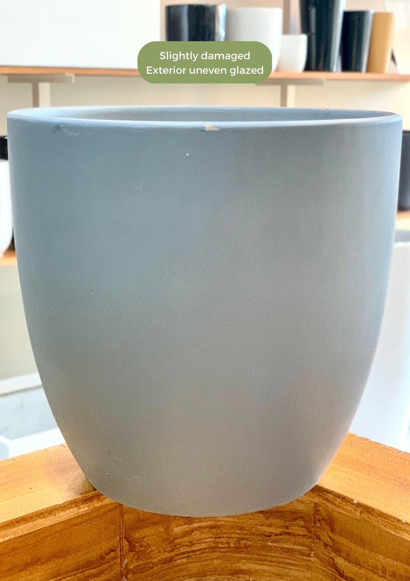 ES1259 Cup Shaped Glazed Clay Ceramic Floor Pot