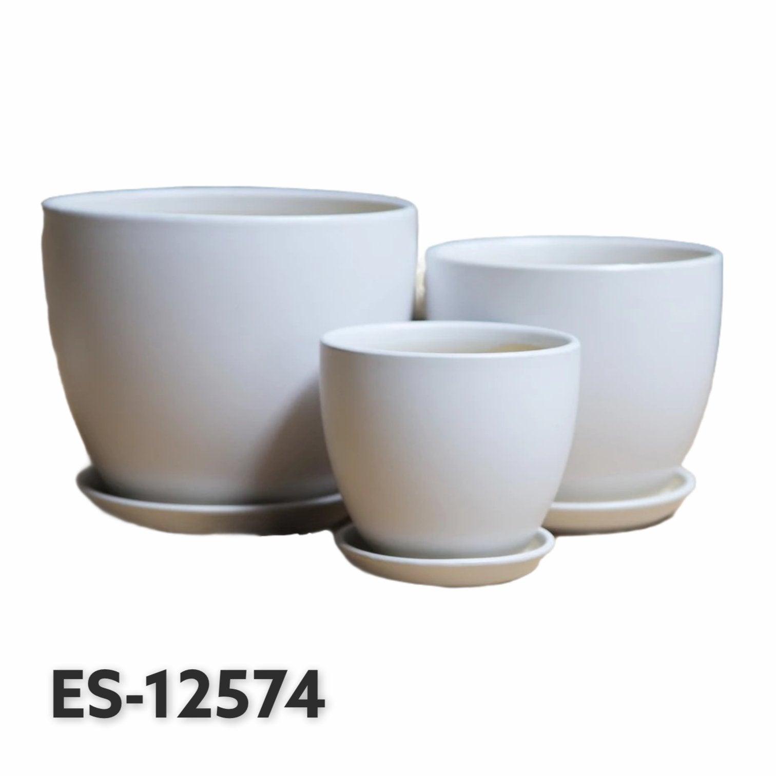 Cup Shaped Glazed Clay Earthenware Ceramic Desk Pot