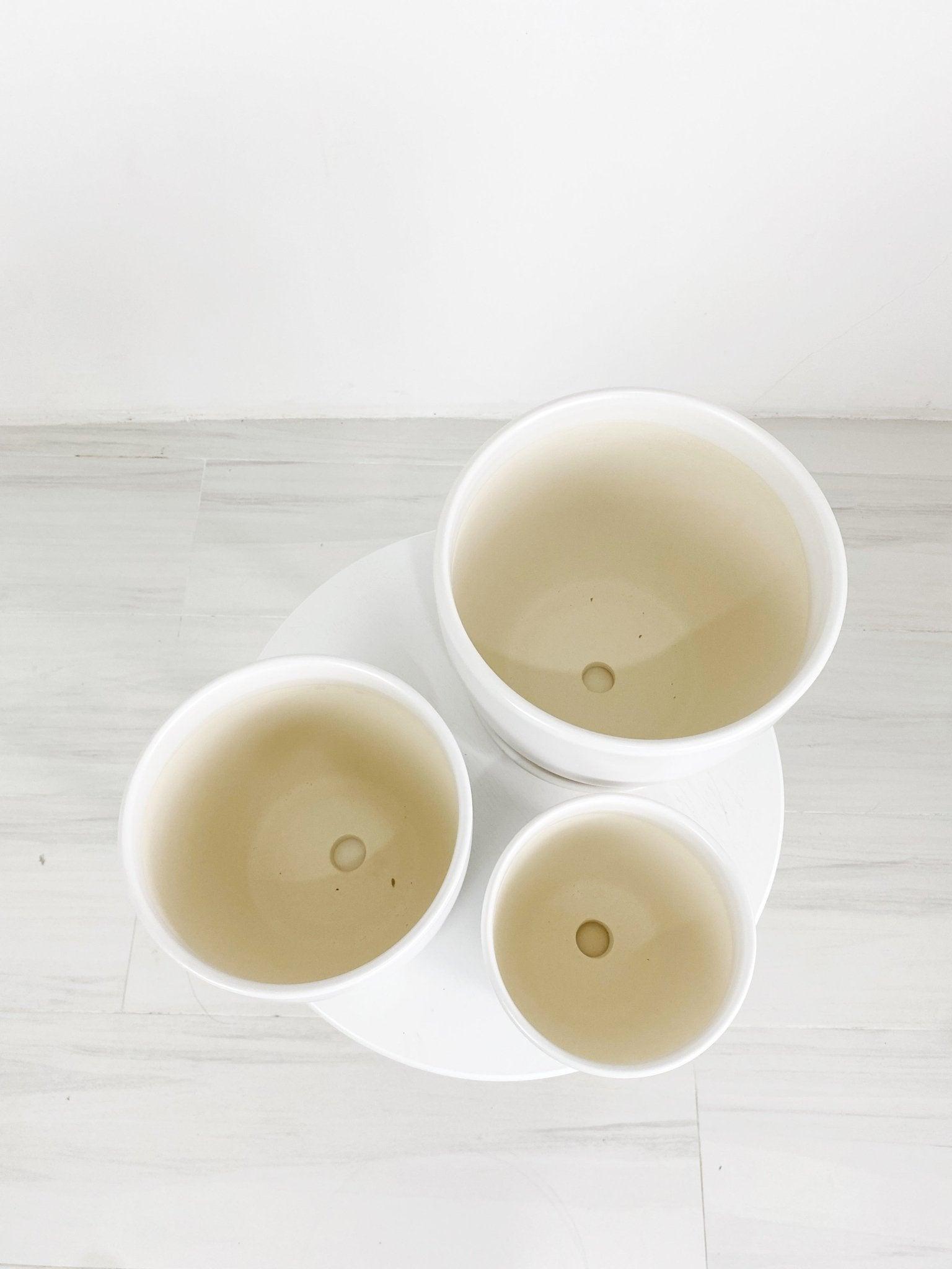 Cup Shaped Glazed Clay Earthenware Ceramic Desk Pot