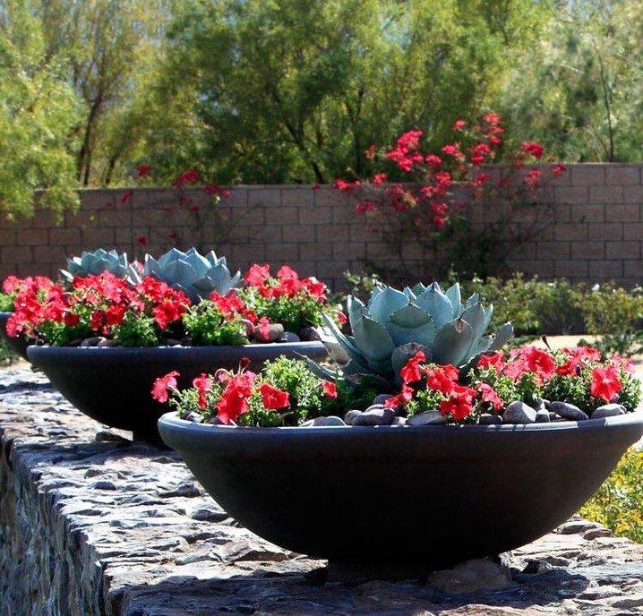 Fiberglass "Kawa" Bowl Planter