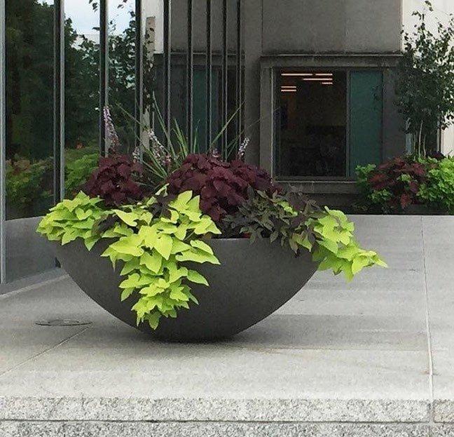 Fiberglass "Kawa" Bowl Planter