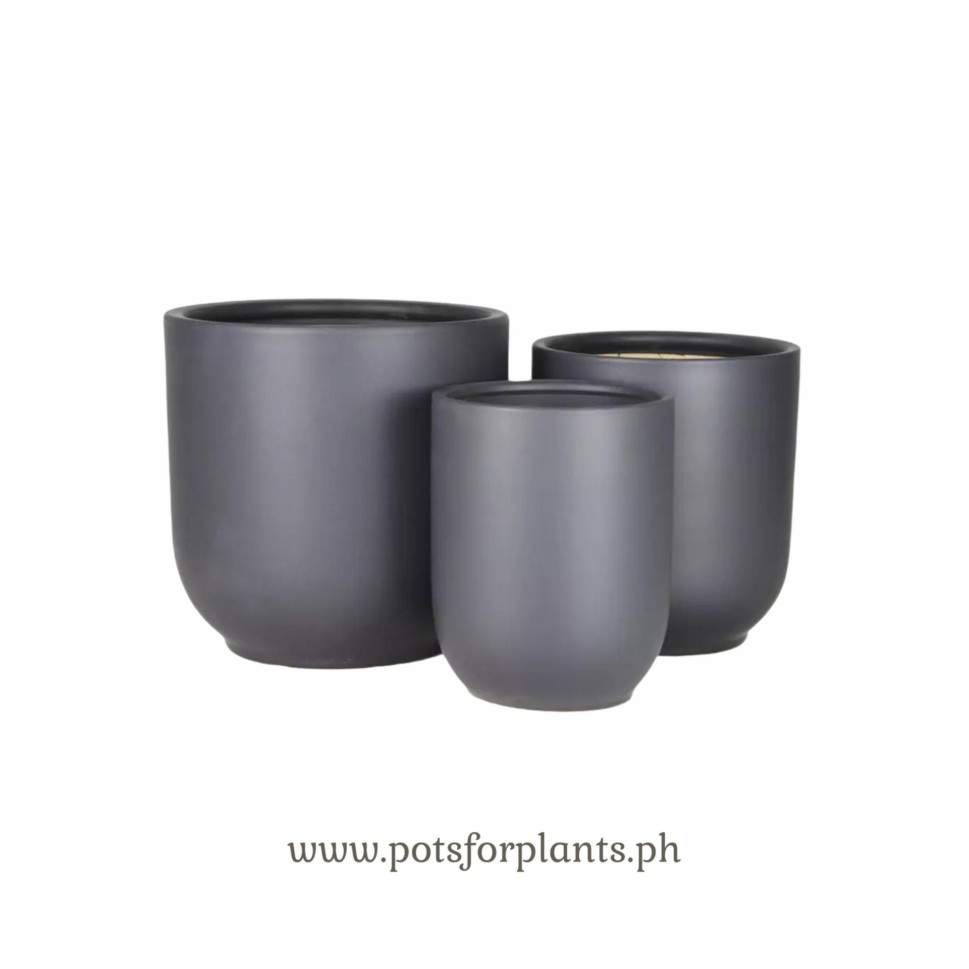 ES1260 Round Glazed Clay Earthenware Ceramic Floor Pots