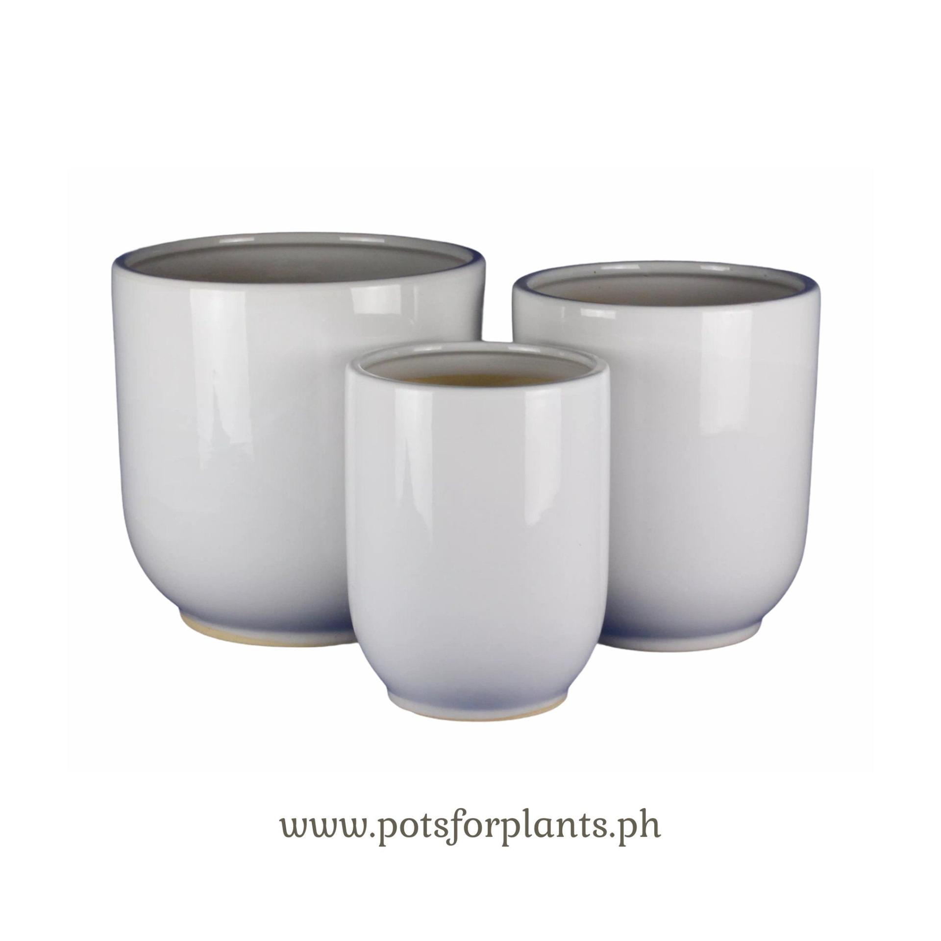 ES1260 Round Glazed Clay Earthenware Ceramic Floor Pots