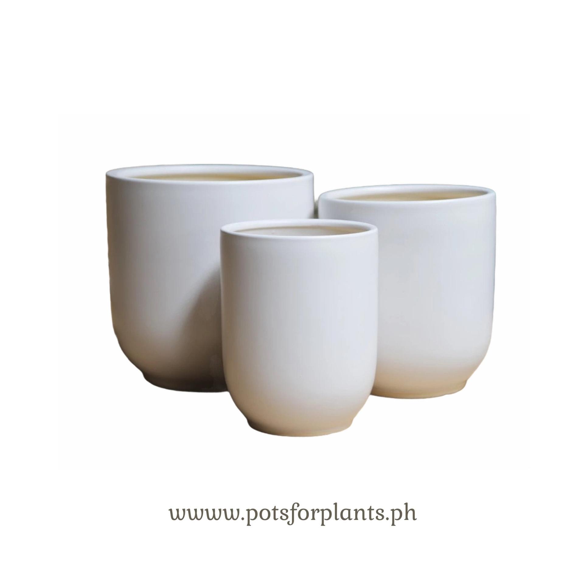 ES1260 Round Glazed Clay Earthenware Ceramic Floor Pots