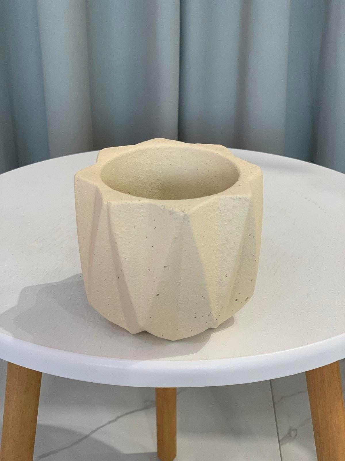 Nordic Concrete Geometric Planter Pot