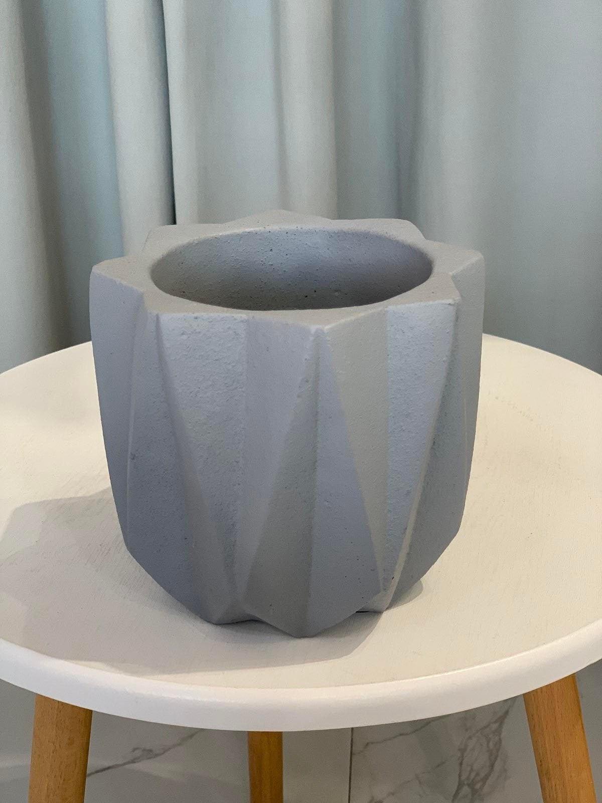 Nordic Concrete Geometric Planter Pot