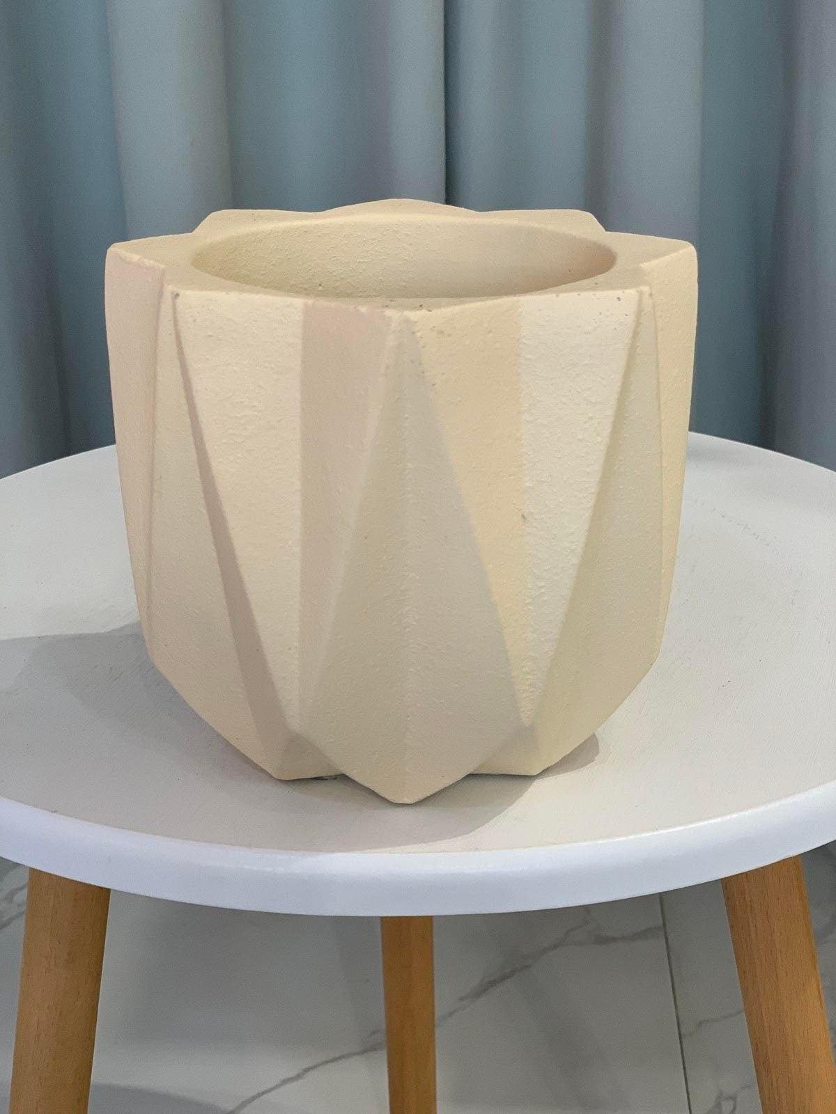 Nordic Concrete Geometric Planter Pot