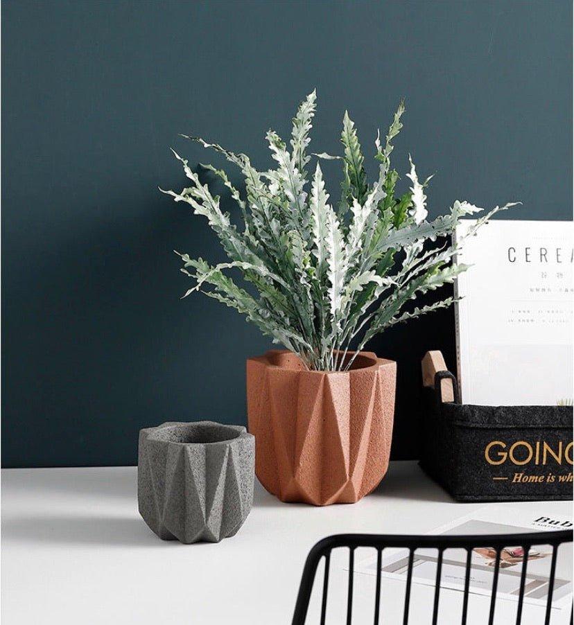 Nordic Concrete Geometric Planter Pot