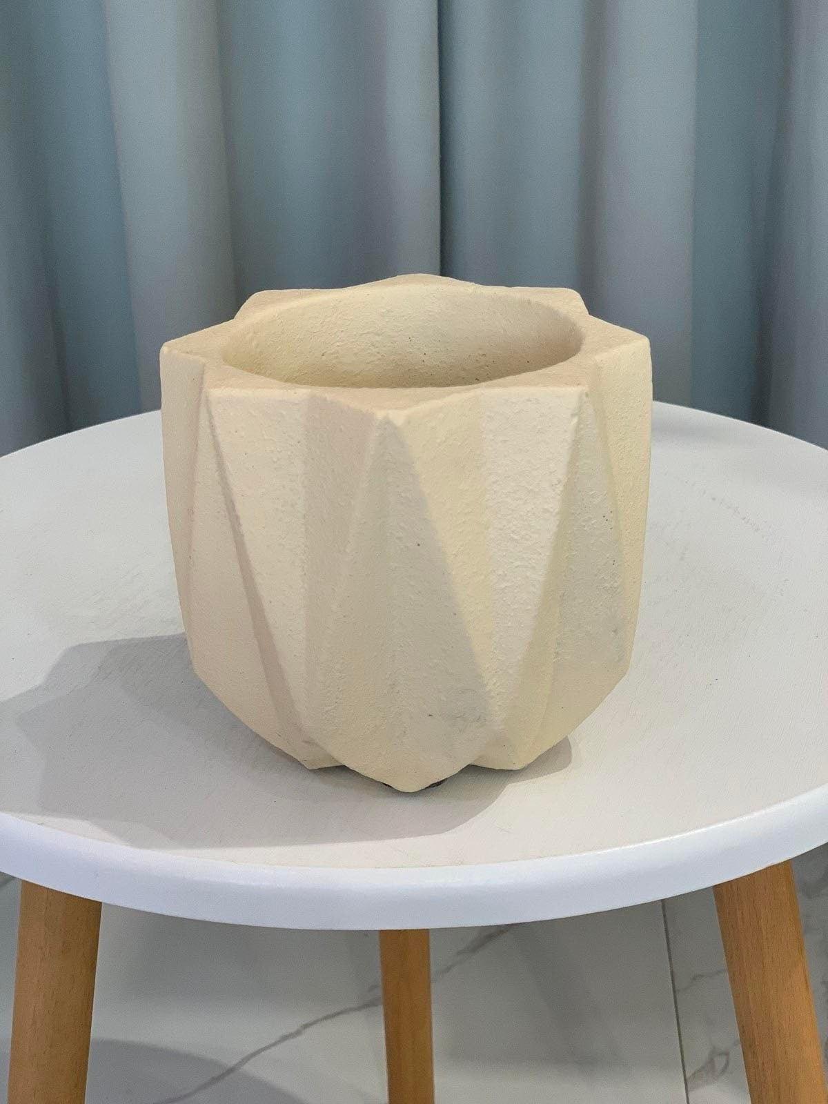 Nordic Concrete Geometric Planter Pot