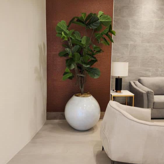 Orb Fiberglass Planter