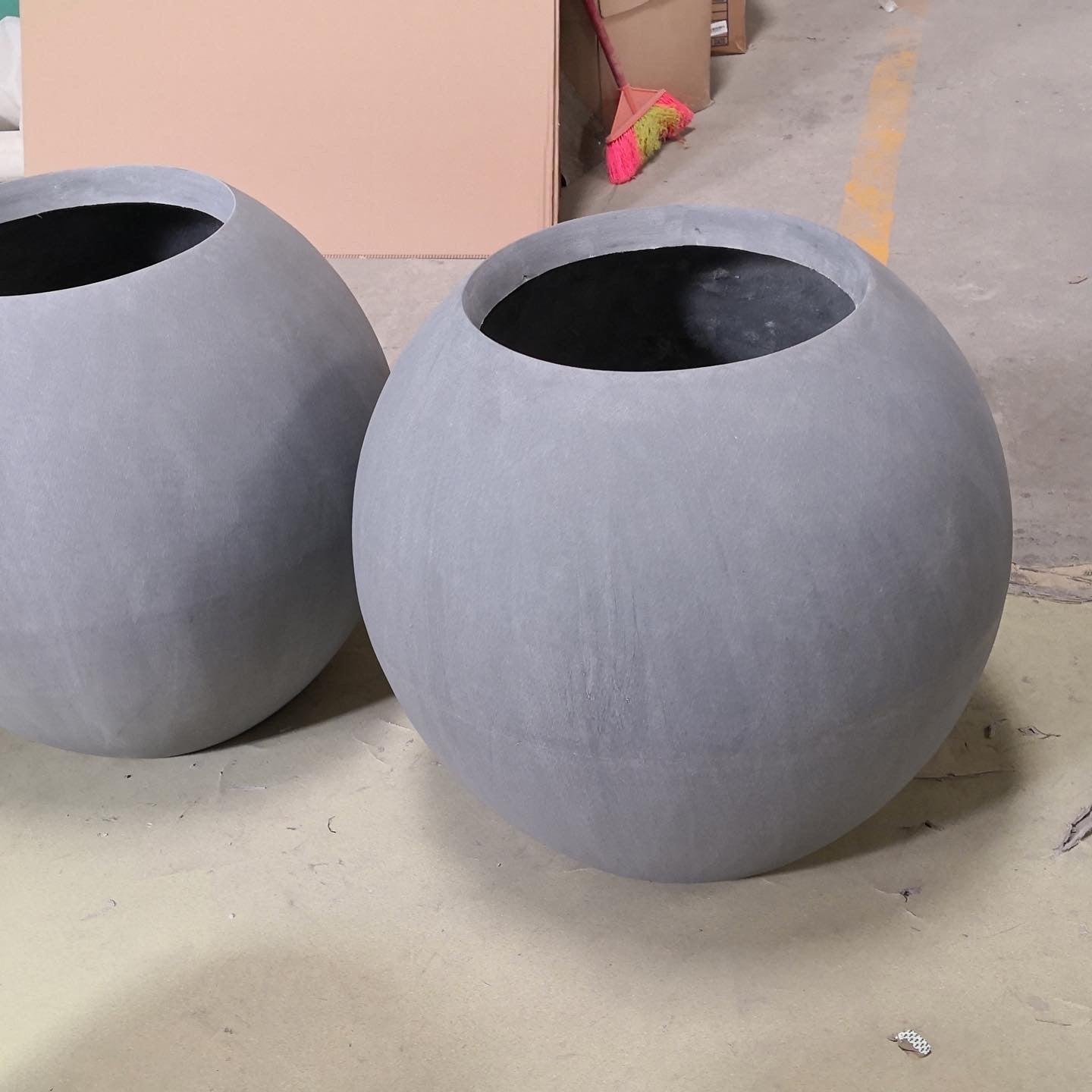 Orb Fiberglass Planter