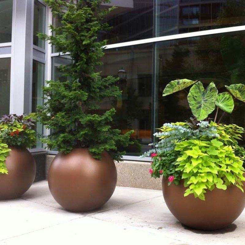 Orb Fiberglass Planter