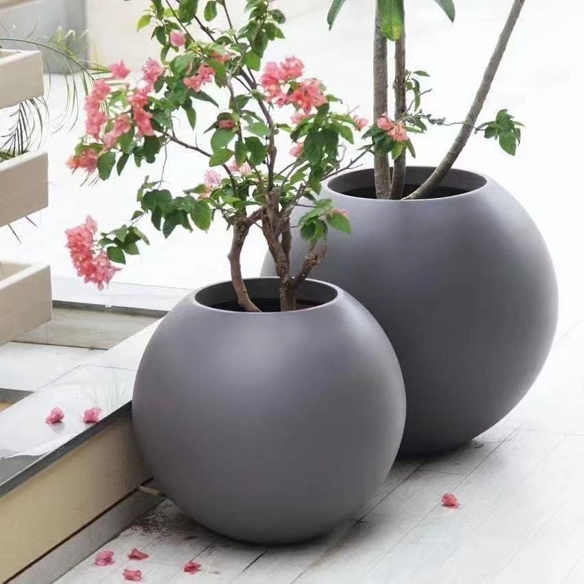 Orb Fiberglass Planter