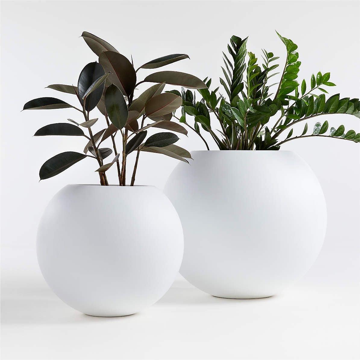 Orb Fiberglass Planter