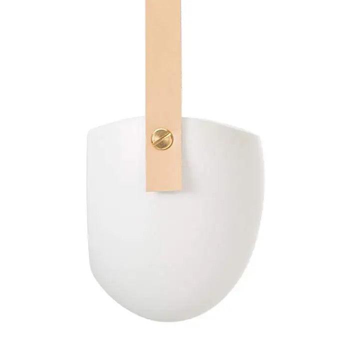 Porcelain Hanging Wall Planter with Strap (Set of three)