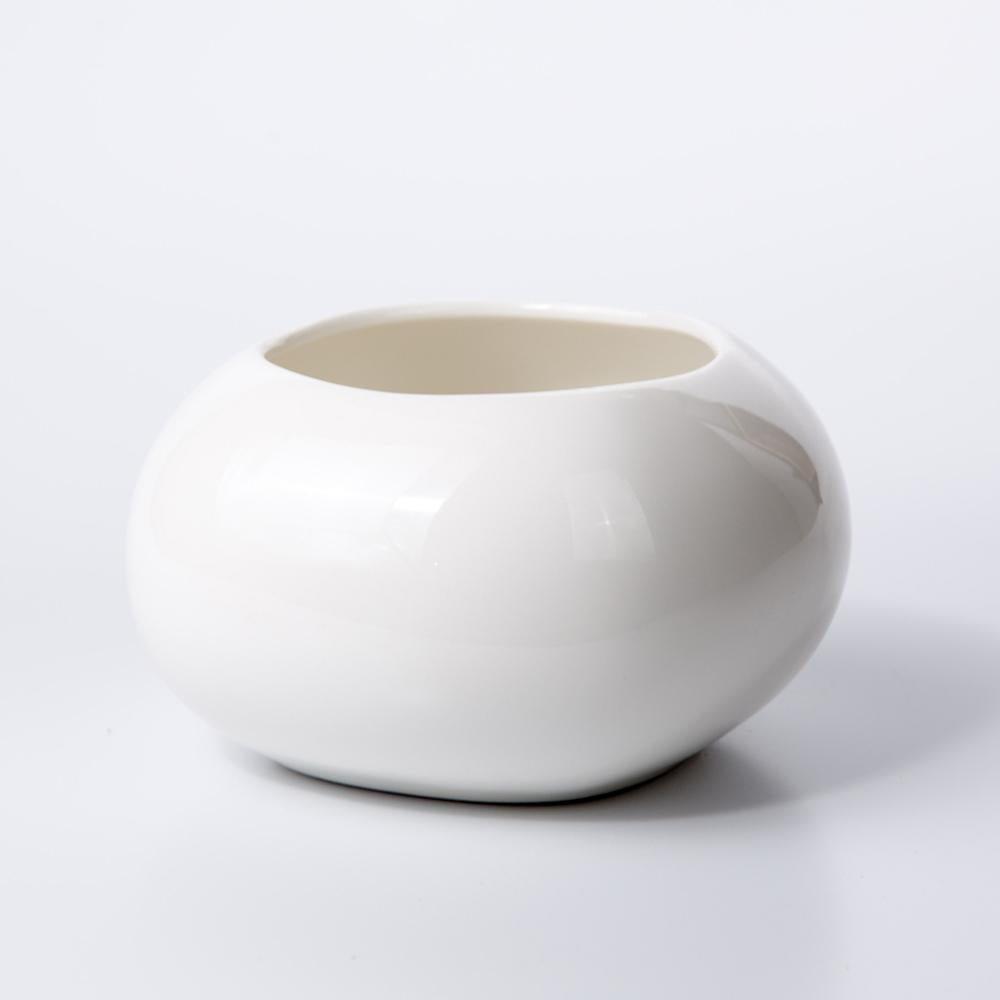 Roundish Square Porcelain Ceramic Succulent Desk Pot
