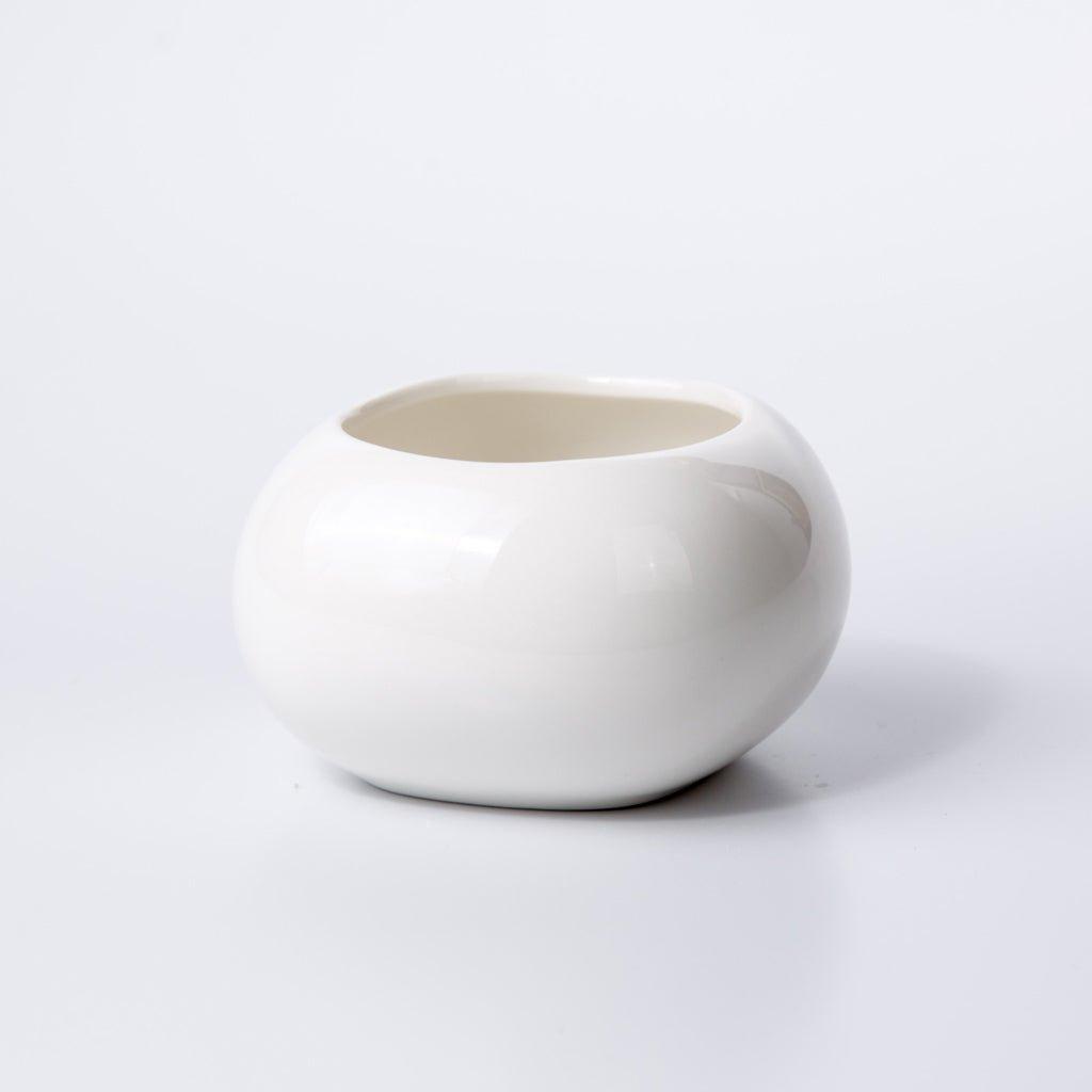 Roundish Square Porcelain Ceramic Succulent Desk Pot